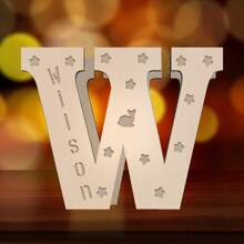 1 Piece, Custom Name Letter Night Light, 11 Inch Creative Luminous A-Z Letter Light, Big Hair Letter Logo LED Sign Number Sign, Suitable For Night Light Home, Bar, Christmas Light, Birthday, Party, Wedding, Decorative Digital Shape Light
