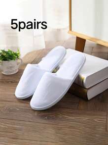 5 pares de pantuflas de lujo, suela de EVA súper suave antideslizante, estilo casual, lavables a mano/máquina, pantuflas unisex para interiores, para todas las estaciones