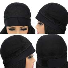 Headband Straight Wig Human Hair For Women Glueless None Lace Front Human Hair Headband Wig Brazilian Virgin Hair Machine Made Human Hair Wigs Natural Black 180% Density
