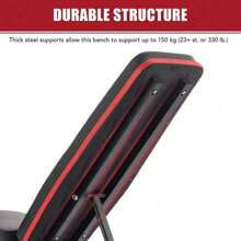 Foldable Adjustable Weight Bench Sit Up Bench Strength Training Flat Incline Decline Gry Home Fitness Folding - Black - View 10