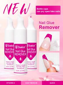 3Pcs/1pc 10ml Nail Glue Remover For Fake Nails, Fast Dissolving Adhesive Remover, Easily Removes Acrylic Nails, Press-On Nails & Rhinestones - Convenient Prying Cap, Vitamin E-Infused Formula, Quick & Hassle-Free Application - Trong sáng - Xem 10