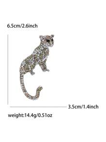 Fashionable Rhinestone Leopard Brooch For Women Animal Pin Party Banquet Jewelry Gift - Leopard - View 9