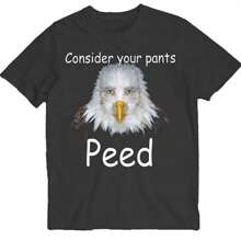 Áo phông meme Consider Your Pants Peed, Áo phông meme mỉa mai, Áo phông meme vui nhộn, Áo phông cotton cỡ lớn dành cho nam - màu đen - Xem 1