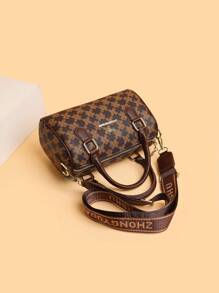 ZHONGYUDAISHU 1 件时尚欧式女式 PU 皮革手提包，多功能单肩包，适合日常工作和度假，是送给女朋友和母亲的绝佳礼物 - 彩色 - 查看 4