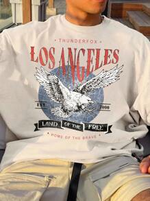 男式图案印花 T 恤，春/夏