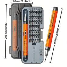 46-In-1 Cordless Electric Screwdriver Set With 38 Magnetic Precision Drill Bits, Rechargeable Lithium Battery With USB Power, Multipurpose Repair Tool Kit For Smartphones, Laptops, Cameras, Watches, Electronics - Color - View 8