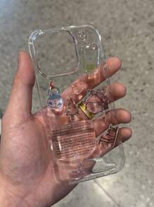 Funda de teléfono transparente compatible con iPhone 16 ProMax 15 14 13 12 11 Pro Max con ilustración de muñeco de nieve lindo y divertido para hacer manualidades, funda protectora a prueba de golpes