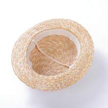 Parent-Child Bowknot Straw Hat, Mother  Daughter Matching Boho Hat, Summer Beach Sun Cap - Khaki - View 2