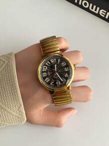 1 件男士复古石英表，配有弹性表带，圆形表盘，时尚酒桶形设计，简约而优雅 - Men's Watches - 查看 15