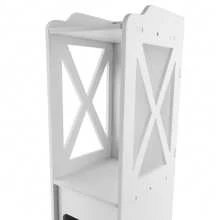 Lucn Modern Toilet Side Cabinet Bathroom Storage Cupboard Thin Cabinet Unit Shelf, With Exclusive Drawer For Toilet Rolls, Ideal For Placing Around Toilets And Basin Sinks, White PVC, 18*20*80 Cm, Floor Mounted, For Bathroom, Bedroom, Living Room, Kitchen, Office, Workshop, Toilet, Washroom, Salon, Cloakroom, Checkroom Etc. Number Of Layers: 3+1; Waterproof & Moisture-Proof, Oil-Proof & Flame Retardant, Beautiful Hollow Carving, Mortise And Tenon Joints, Easy Installation - 白色 - 查看 10