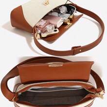 Nueva bolsa de hombro, bolso, bolso de baguette, versátil bolso debajo del brazo, de moda y elegante