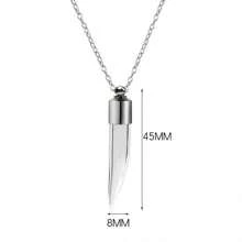 1 Peça Colar Gargantilha de Jóia Unissex com Pingente de Frasco de Perfume de Cristal Abrível em Gota D'água e Frasco de Sangue, DIY
