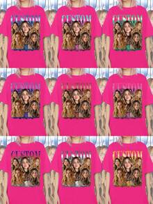 Custom Women's T-Shirts - Design Your Own Personalized Printed T-Shirts By Adding Your Own Text (Anniversary/Wedding Declaration/Engagement Declaration/The Day You Became A Couple).