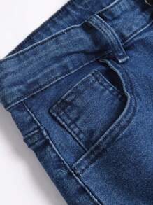 Men's Jeans Elastic Tight Casual Solid Color Ripped Skinny Pants