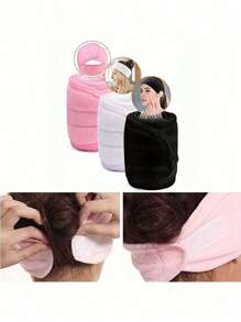 Adjustable Head Bands Solid Color Non Slip Hair Hoops Suitable For Spa Face Washing Skin Care Make Up Head Bands Adjustable Wide Hairband Yoga Spa Bath Shower Makeup Wash Face Cosmetic Headband For Women Ladies Make Up Accessories.Sponge High Skull Crown Twist Headband, Wrist With Towel, Velvet Cloud Headband, Women's Face And Hair Button Home Bathroom Decor Fall Decor Back To School Hair 