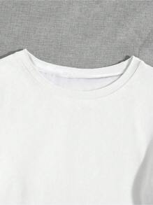 Beverage Print Short Sleeve T-Shirt Graphic Tees Women TopsBreathable And Comforte - White - View 4