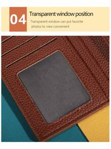 Portafoglio vintage monocromatico corto, portatile, bifold, porta monete, porta carte di credito da donna, portafogli, mini portafoglio, portafoglio piccolo