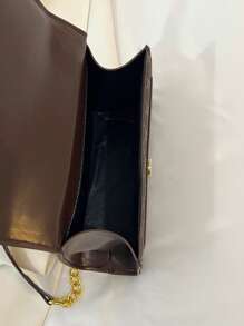 Artistic Letter Print Handbag, Women's European And American Cross-Border Commute Bag, Korean Vintage Fashion Purse, Stylish Tote Shoulder Bag, 2025 New Arrival, Versatile Small Square Bag,