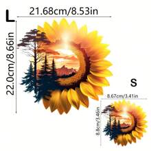 Sunflower Double Exposure Thermal Transfer Brand Fashion Men & Women Popular Style Heat Vinyl Transfer Print Patches, Suitable For Clothing, Backpacks, Hats, Pillows, DIY