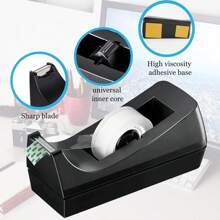 1pc Desktop Tape Dispenser, Non-Slip Base, Weighted Tape Roll Dispenser, Great For Office, Home And School (Tape Not Included)