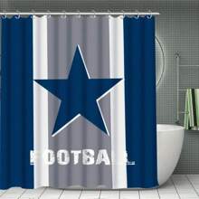 4pcs Texas Star Shower Curtain Sets, American Sports Football Bathroom Shower Curtain, Bath Mat, Toilet Lid Rug, Non-Slip U Shape Mat, Athlete Championship Bathroom Decor Sets, Home Decor Accessories, 12 C Type Hooks, Waterproof, 70.8" X 70.8" Fall Decor Bathroom Accessories Back To School