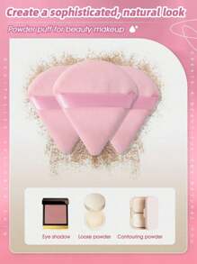 20/10/3/1pc Triangular Velvet Makeup Powder Puff, Facial Powder Puff, Reusable Makeup Powder Puff, Facial And Eye Makeup Powder Puff,Makeup,Cheap,Room Decor,Vanity,Travel,Bedroom,Makeup Accessories,Puff,Makeup Blender,Powder Puff,Makeup Sponge