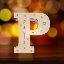 1 Piece, Custom Name Letter Night Light, 11 Inch Creative Luminous A-Z Letter Light, Big Hair Letter Logo LED Sign Number Sign, Suitable For Night Light Home, Bar, Christmas Light, Birthday, Party, Wedding, Decorative Digital Shape Light