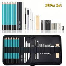 28/51/72/96/145 Packs Drawing Sketching Coloring Set, Include Professional Soft Core Colored Pencils, Sketch&Harcoal Pencils, Sketchbook, Art Tool Kit, Artists Student Gift Back To School