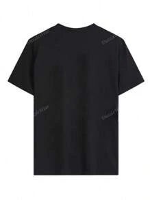 Women Casual Loose Face & Letter Printed Round Neck Short Sleeve Tee, Oversize T-Shirt, For Summer Graphic Tee