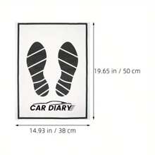 20/30 一次性白色汽车脚垫，临时通用车辆脚垫，用于清洁和保养，防污防尘，易于清洁，防滑保护汽车，适用于经销商和机械师