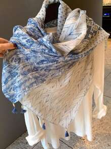 1pc Women's Versatile Scarf, Shawl, Large Wrap, Pashmina, Suitable For Spring & Autumn