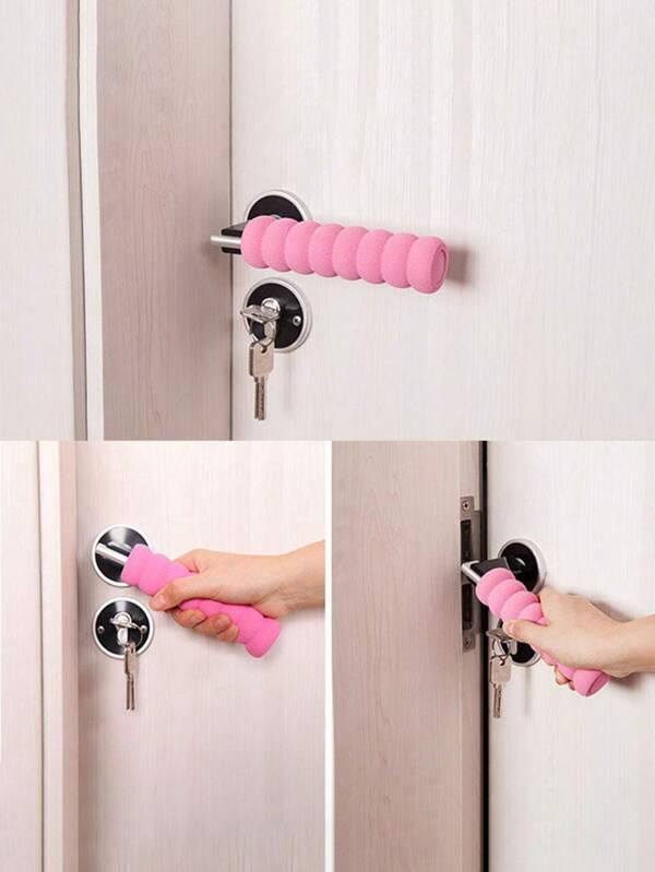 5/10PCS Anti-Collision Door Handle Gloves, Spiral Door Handle Protectors, Soft And Comfortable Anti-Collision Door Handle Protectors, Multiple Colors To Choose From, Suitable For School, Office, Home, Travel, Luggage, Organizer, Storage Room