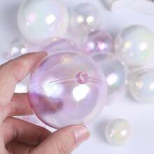 6 pièces de boules claires colorées, décorations de gâteaux et cupcakes pour mariage, anniversaire et fêtes
