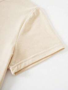 Casual Summer: CIAO & Lemon Print Graphic Round Neck Short Sleeve T-Shirt