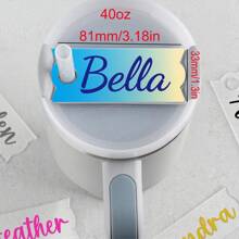 Personalized Acrylic Name Cup Tag,Custom Script Lettering For Tumbler Accessory, Creative Drinkware Decoration, Ideal Birthday Gift 1pc Multi-Functional, Easy To Clean,Reusable,Ornamental Exquisite