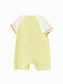 Balabala Baby Romper, Minimalist Summer One-Piece Outfit For Boys And Girls, 2025 - Lemon Yellow - View 2