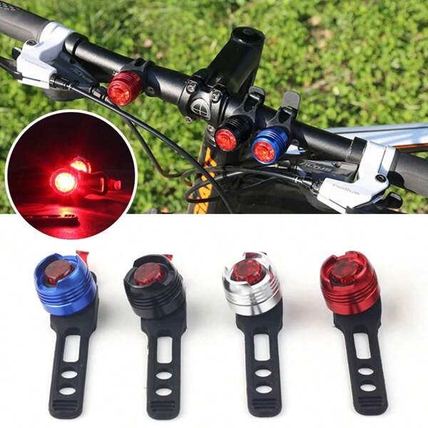 LED Fahrradlicht,Rücklichter, Aluminiumlegierung hohe Helligkeit Rubin Lichter für Straße, Berg und Nachtfahrten