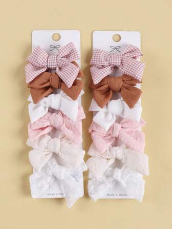 12-Piece Baby Hair Accessories Set, All-Inclusive Bow Hair Clips, Suitable For Daily Use