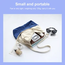 Mini ventilador de mano con batería, ventilador personal portátil pequeño, ajustable de velocidad, recargable por USB, diseño lindo, ventilador potente para pestañas, para uso en el hogar, oficina, coche, exterior, viajes, verano, playa