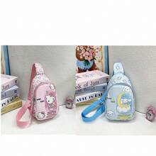 Sanrio 1pc Hello Kitty Cartoon Cute Chest Bag, A Lightweight And Stylish Travel Crossbody Backpack For Boys And Girls, Suitable For Shoulder/Crossbody/Chest Back Use, Suitable For Daily Travel And Storage,Boho Vibes