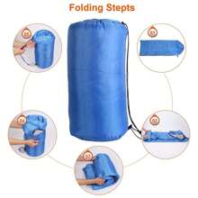 Adult Cold Weather Sleeping Bag For Big & Tall W/T Sack - For Camping Travel Bag - 藍色 - 查看 10