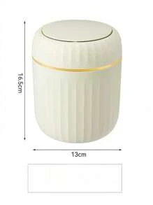 迷你桌面垃圾桶，脚踏式垃圾桶，适用于客厅、卧室、汽车、餐厅 - 彩色 - 查看 16
