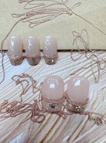 1m DIY 美甲超薄 0.8 毫米银铜珠链，节日礼物