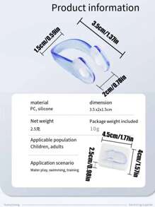 1件/3件/6件硅胶鼻夹游泳训练必需品，防水防滑，适合游泳训练，带盒，水上运动配件，适合户外游泳、屏气练习，以及作为送给朋友的小游泳礼物，可以增强游泳和潜水体验