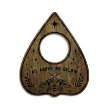 Putuo Decor 1 pièce Planche de divination en bois, Papillon, Phase de lune, Éléments de symboles magiques, Planche de divination en bois pour maison de ferme Ouija, Autel wiccan, Fournitures de sorcellerie, Cadeau