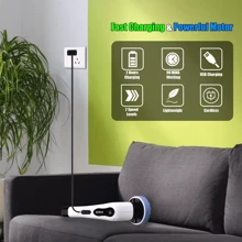 9 In 1 Electric Spin Scrubber Handheld Cleaning Brush Cordless Turbo Scrub Tool - White - View 10