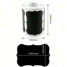 120pcs Reusable Waterproof Black Wave Pattern Labels/Stickers, Suitable For Kitchen Food Storage Containers, Jars, Spices, Food, Includes 1pc White Chalk Marker Pen For Mason Jars, Party Decor, Craft Room, Wedding, Storage, Glass Bottles, Home Kitchen - Multicolor - View 6