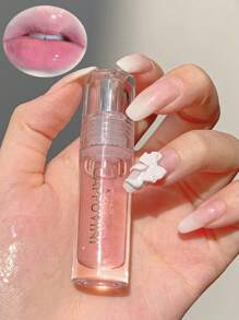 Cappuvini 水晶明亮唇油,透明閃耀珠光鏡子玻璃唇部口紅底座唇彩