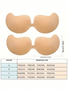 1 Pair Invisible Strapless Bra , Self-Adhesive Backless Reusable Push Up Nipple Covers, Women's Lingerie & Underwear Accessories