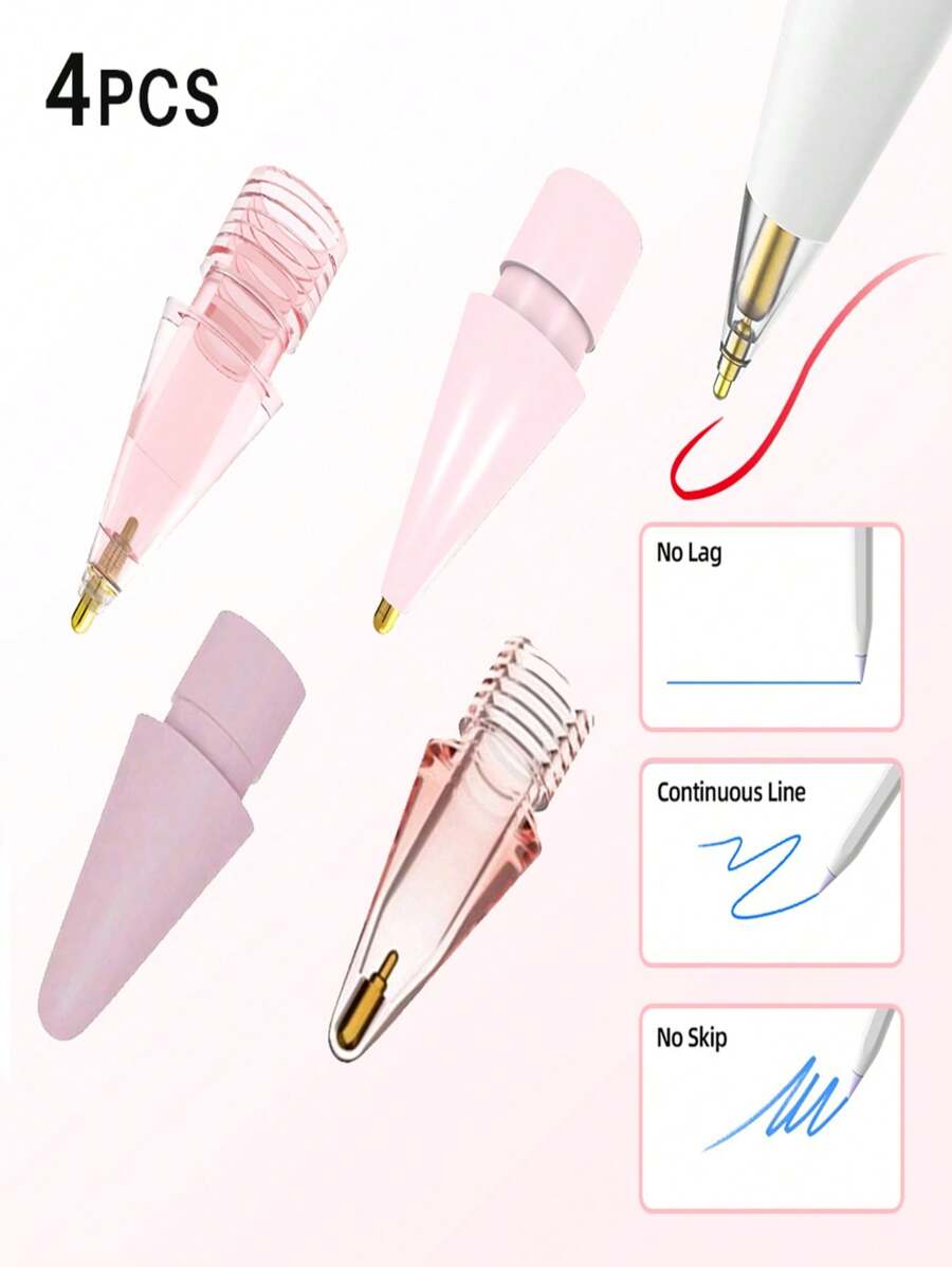 4入組升級版 Apple Pencil 相容替換筆尖，多款耐用 IPencil 筆尖配件，適用於 iPad Pro/Apple Pencil Pro/USB-C/第1代/第2代